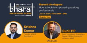 Read more about the article Join AWS Bharat Innovators Series' fireside chat as Simplilearn founder discusses skills for the digital age