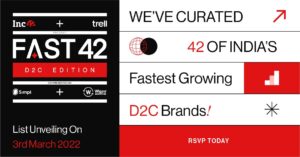 Read more about the article Inc42 To Unveil India’s 42 Fastest-Growing D2C Brands with FAST42