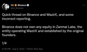 Read more about the article Binance Leaves WazirX Out To Dry: After ED Raids, CEO Denies Acquisition