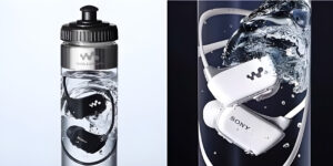 Read more about the article Sony Showcases Waterproof Walkman's Unique Sale Inside Water Bottles