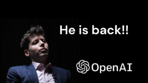 Read more about the article Sam Altman's dramatic Return as OpenAI CEO